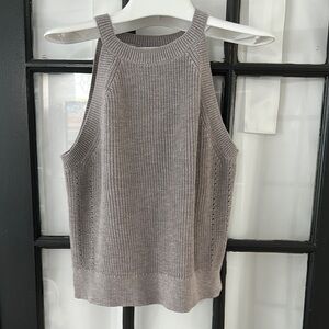 Gentle Fawn Gray Ribbed knit sweater Sleeveless Tank Top